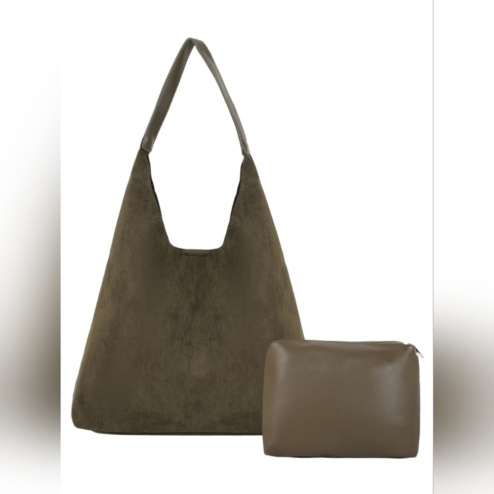 Elegant Brown Shoulder Bag Set